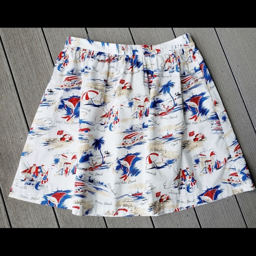 NWOT Brooks Brothers Flirty Florida Print Skirt